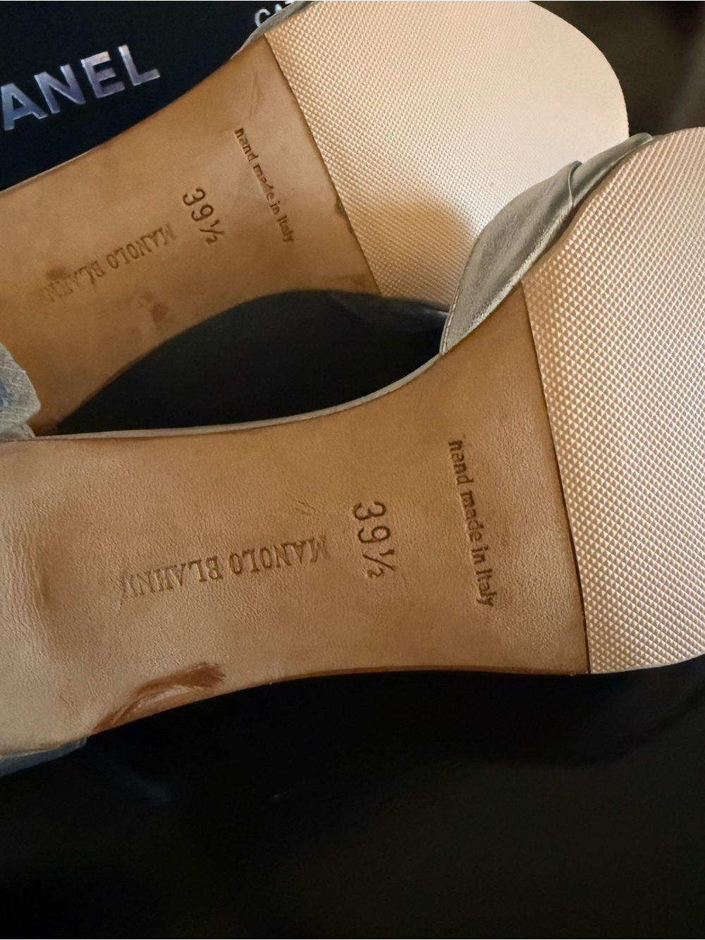 Manolo Blahnik Silver Rhinestone Buckle D'Orsay Heels - Picture 7 of 8